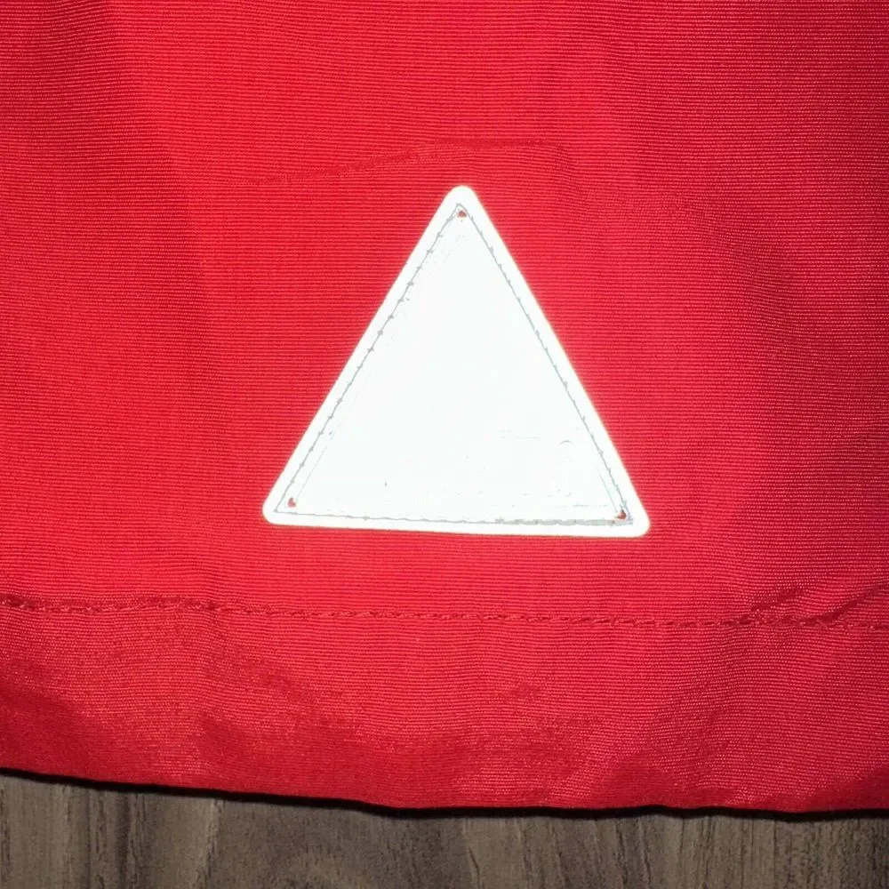 LL Bean Jacket Youth M10-12 Red‎ Gray Hooded Waterproof Shell  Item 277662
